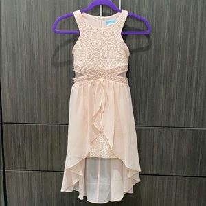 Girls dress with cut out sides